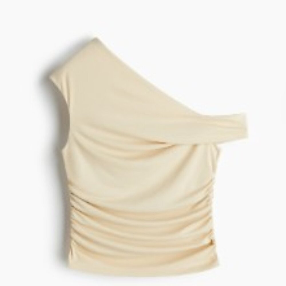 H&M One-Shoulder Cream Tank Top